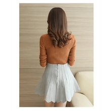 Load image into Gallery viewer, Elegance Solid White and Black Tops,Sweaters Winter Long Sleeve Turtleneck Pullovers Women's Sweaters Female Clothing
