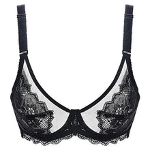 Load image into Gallery viewer, Elegance Transparent Bras For Women Ultra Thin Lace Bralette Underwire Push Up Plus Big Size Top Summer 34 36 38 40 ABCD Cup
