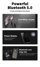 Load image into Gallery viewer, Elegant Black Headphones Wireless Earphones For Workouts And Running Bluetooth Headphones With Mic Grey Bluetooth 5.0 Bone Conduction Earphone Waterproof Sport Headphone Bluetooth Headsets Wireless Headphones Music Handsfree Design
