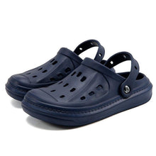 Load image into Gallery viewer, Elegant Black Mens Summer Clogs Shoes Couples Soft Thick Sole Beach Shoes Black Garden Sandals Unisex Garden Clogs Shoes Summer Slip On Sandals For Mens
