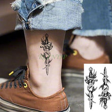 Load image into Gallery viewer, Elegant Black Music Notes Waterproof Sticker Tattoos Temporary Chest Shoulder Tattoos For Men Women
