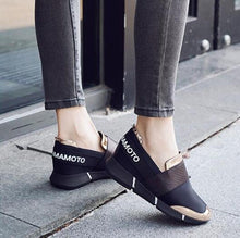 Load image into Gallery viewer, Elegant Black Women Slip-On Casual Thicken Sneakers Soft Soled Slip On Walking Shoes Lightweight Casual Running Sneakers  Flats Casual Walking Espadrilles For Women
