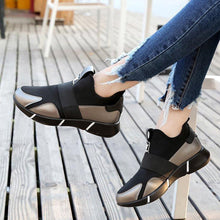Load image into Gallery viewer, Elegant Black Women Sneakers Vulcanized Shoes Ladies Casual Shoes Breathable Walking Mesh Flats Sport Running Women's Lightweight Simple Espadrilles Everyday Walking Fashion Shoes

