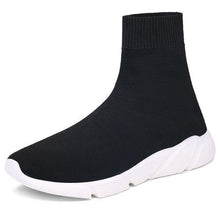 Load image into Gallery viewer, Elegant Black Womens Socks Sneakers Trainers Women Slip-on Stretch Black Sneakers Lightweight Breathable Walking Shoes Running Shoes Mesh Workout Casual Sports Sneakers
