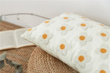 Load image into Gallery viewer, Elegant Cotton Floral Printed Pillow Cases Pillow Cover Canvas Embroidery Cushion Cover Home Decor Yellow Flowers Pillow Case Soft Luxury Style
