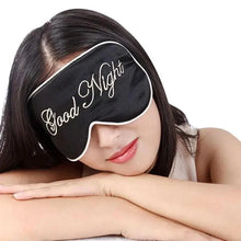 Load image into Gallery viewer, Elegant Good Night Soft Eye Masks Cute Design Eye Cover Sleeping Blindfold Women Eye Cover Full Night's Sleep Travel Portable Lightweight Eye Mask

