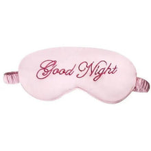 Load image into Gallery viewer, Elegant Good Night Soft Eye Masks Cute Design Eye Cover Sleeping Blindfold Women Eye Cover Full Night's Sleep Travel Portable Lightweight Eye Mask
