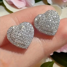 Load image into Gallery viewer, Elegant Heart-Shaped Zirconia Stud Earrings
