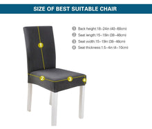 Load image into Gallery viewer, Elegant Kitchen Chair Covers Stretch Seat Covers For Chairs Slipcover Chair house chaise Furniture Covers Gray Chair cover Washable Anti dust Seat Slipcover Protector for Hotel Office Ceremony Banquet Wedding Party
