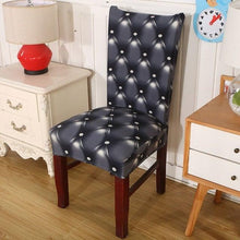 Load image into Gallery viewer, Elegant Kitchen Chair Covers Stretch Seat Covers For Chairs Slipcover Chair house chaise Furniture Covers Gray Chair cover Washable Anti dust Seat Slipcover Protector for Hotel Office Ceremony Banquet Wedding Party
