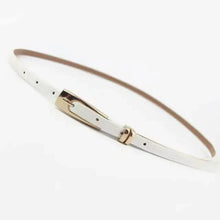 Load image into Gallery viewer, Elegant Leather Adjustable Thin Belt For Women Unique Black Design Ladies Belt High Quality Charming Waistbands For Dress
