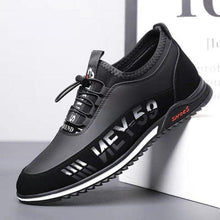 Load image into Gallery viewer, Elegant Leather Mens Luxury Casual Slip On Black Driving Fashion Sneakers Casual Walking Shoes Lightweight Anti-Slip Low Top Breathable Leather Mens Business Sneakers

