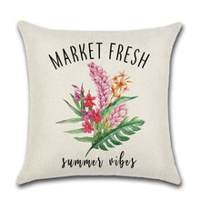 Load image into Gallery viewer, Elegant Linen Cushion Cover Black White Plaid Flower Pillow Case Throw Pillow Covers Waterproof Summer Outdoor Pillow Covers Home Summer Pillow Covers Home Decorative Pillows Cover For Sofa 45x45CM
