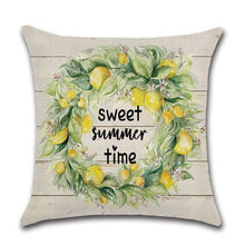 Load image into Gallery viewer, Elegant Linen Cushion Cover Black White Plaid Flower Pillow Case Throw Pillow Covers Waterproof Summer Outdoor Pillow Covers Home Summer Pillow Covers Home Decorative Pillows Cover For Sofa 45x45CM
