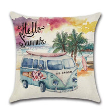 Load image into Gallery viewer, Elegant Linen Cushion Cover Black White Plaid Flower Pillow Case Throw Pillow Covers Waterproof Summer Outdoor Pillow Covers Home Summer Pillow Covers Home Decorative Pillows Cover For Sofa 45x45CM
