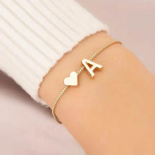 Load image into Gallery viewer, Elegant Love Heart Charm Bracelet - Delicate Minimalist Link Chain
