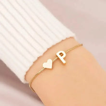Load image into Gallery viewer, Elegant Love Heart Charm Bracelet - Delicate Minimalist Link Chain
