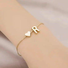 Load image into Gallery viewer, Elegant Love Heart Charm Bracelet - Delicate Minimalist Link Chain
