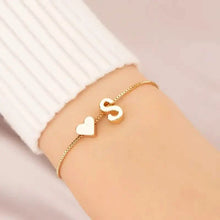 Load image into Gallery viewer, Elegant Love Heart Charm Bracelet - Delicate Minimalist Link Chain
