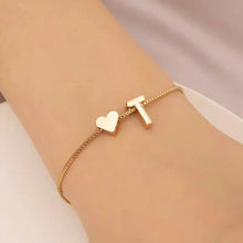 Load image into Gallery viewer, Elegant Love Heart Charm Bracelet - Delicate Minimalist Link Chain
