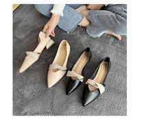 Load image into Gallery viewer, Elegant Low Heel Women Summer Pointed-Toe Slippers Slip On Office Shoes Luxury Women Slip On Comfortable Pointed Toe Womens Loafers Backless Low Heel Slide Slippers
