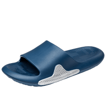 Load image into Gallery viewer, Elegant Men Black Soft Slides Light-Weight Anti-Slip Home Slippers Summer Anti-Odor House Shoes Unisex Shower Bathroom Slipper EVA Massage Foam Super Soft Non-Slip Slippers
