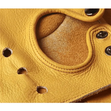 Load image into Gallery viewer, Elegant Men Leather Fingerless Gloves Yellow Cool Stylish Design Comfortable Gloves For Men
