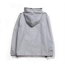 Load image into Gallery viewer, Elegant Modern Reflective Plus Size Jacket Men Spring Autumn Windbreaker Packable Jacket Male Hooded Coats Hooded Fluorescent Clothing Reflective Jacket Coat Fashion Running Jacket

