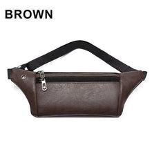 Load image into Gallery viewer, Elegant New Black Mens Leather Waist Bag Adjustable Strap Outdoors  Fanny Pack Comfortable Luxury Design For Men
