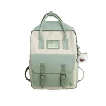 Load image into Gallery viewer, Elegant Nylon Candy Color Waterproof School Bags for Teenagers Girls And Women Nice Patchwork On Backpack For Female

