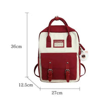 Load image into Gallery viewer, Elegant Nylon Candy Color Waterproof School Bags for Teenagers Girls And Women Nice Patchwork On Backpack For Female
