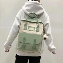 Load image into Gallery viewer, Elegant Nylon Candy Color Waterproof School Bags for Teenagers Girls And Women Nice Patchwork On Backpack For Female
