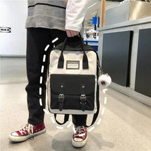 Load image into Gallery viewer, Elegant Nylon Candy Color Waterproof School Bags for Teenagers Girls And Women Nice Patchwork On Backpack For Female
