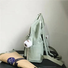 Load image into Gallery viewer, Elegant Nylon Candy Color Waterproof School Bags for Teenagers Girls And Women Nice Patchwork On Backpack For Female
