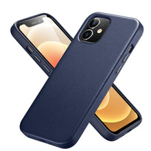 Load image into Gallery viewer, Elegant Phone Protection Back Cover Designed for iPhone 12 Pro Max Case Leather Cover for iPhone 12 mini 12 Pro Max Genuine Leather Case for iPhone 12 12Pro Luxury Black Phone Case For Businessman
