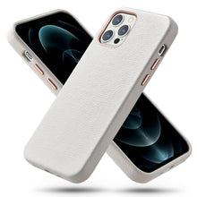 Load image into Gallery viewer, Elegant Phone Protection Back Cover Designed for iPhone 12 Pro Max Case Leather Cover for iPhone 12 mini 12 Pro Max Genuine Leather Case for iPhone 12 12Pro Luxury Black Phone Case For Businessman
