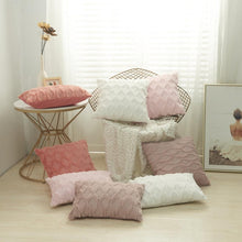 Load image into Gallery viewer, Elegant Plush Pillow Cover Geometric Soft Plush Short Wool Velvet Decorative Throw Pillow Covers Luxury Style Cushion Case Pillow Decorative Throw Pillow Case Soft Cozy Bed Cushion Cover Faux Fur Home Decor
