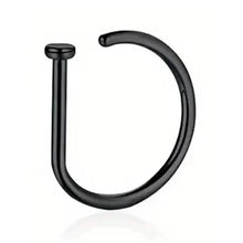 Load image into Gallery viewer, Elegant Punk-Style Stainless Steel Nose Rings - Clip-On Non-Piercing Design
