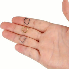 Load image into Gallery viewer, Elegant Punk-Style Stainless Steel Nose Rings - Clip-On Non-Piercing Design

