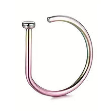 Load image into Gallery viewer, Elegant Punk-Style Stainless Steel Nose Rings - Clip-On Non-Piercing Design
