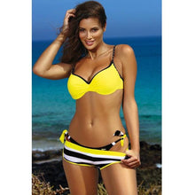 Load image into Gallery viewer, Elegant Red New Bikini Set Three Piece Swimsuit Women's Bathing Suits Push Up Halter Bandage Bikini  Women Push Up Swimwear Bathing Suit Beachwear Swimming Suit For Women
