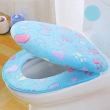 Load image into Gallery viewer, Elegant Soft And Comfortable Toilet Seat Cover Warm Waterproof Bathroom Bathroom Covers Bright Colors
