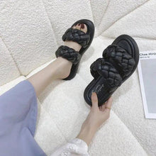 Load image into Gallery viewer, Elegant Solid Sandals Comfortable Women Summer Collection - Narrow Band Platform Cute Sandals Slippers Outfit indoor outdoor
