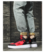Load image into Gallery viewer, Elegant Sport Men's Sneaker Trend High Top Platform Shoes Spring Vulcanized Shoes Leather Casual Sport Fashion Flat Low Top Sneaker Lace-up Modern Design
