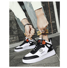 Load image into Gallery viewer, Elegant Sport Men's Sneaker Trend High Top Platform Shoes Spring Vulcanized Shoes Leather Casual Sport Fashion Flat Low Top Sneaker Lace-up Modern Design
