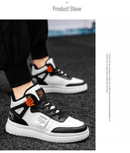 Load image into Gallery viewer, Elegant Sport Men's Sneaker Trend High Top Platform Shoes Spring Vulcanized Shoes Leather Casual Sport Fashion Flat Low Top Sneaker Lace-up Modern Design
