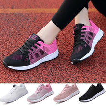 Load image into Gallery viewer, Elegant Sport Womens Sneakers Flats Casual Tennis Shoes Summer Lace-Up Mesh Light Breathable Casual Comfort Non Slip Lightweight Breathable Mesh Athletic Sneakers
