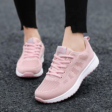 Load image into Gallery viewer, Elegant Sport Womens Sneakers Flats Casual Tennis Shoes Summer Lace-Up Mesh Light Breathable Casual Comfort Non Slip Lightweight Breathable Mesh Athletic Sneakers
