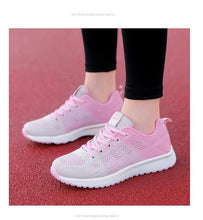 Load image into Gallery viewer, Elegant Sport Womens Sneakers Flats Casual Tennis Shoes Summer Lace-Up Mesh Light Breathable Casual Comfort Non Slip Lightweight Breathable Mesh Athletic Sneakers
