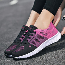 Load image into Gallery viewer, Elegant Sport Womens Sneakers Flats Casual Tennis Shoes Summer Lace-Up Mesh Light Breathable Casual Comfort Non Slip Lightweight Breathable Mesh Athletic Sneakers
